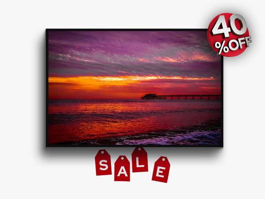 Sun Rise That I Took Over Deal Pier In Kent Wall Art
