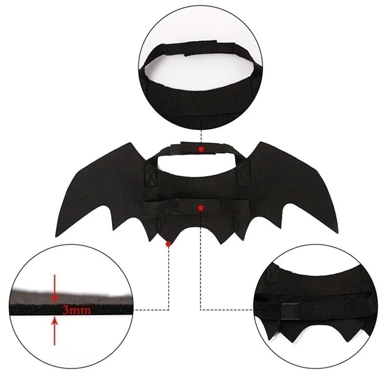 Halloween Black Bat Wings