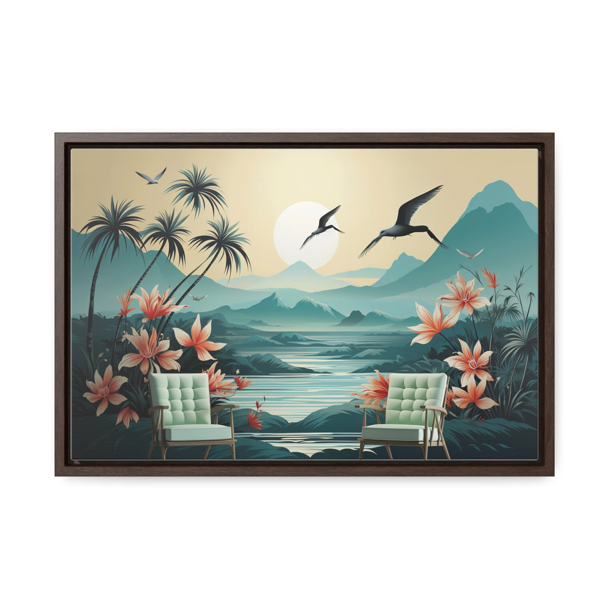 Wall Mural Wallpaper Jungle Landscape Flower for Living Room TV Sofa Bedroom Wall Art