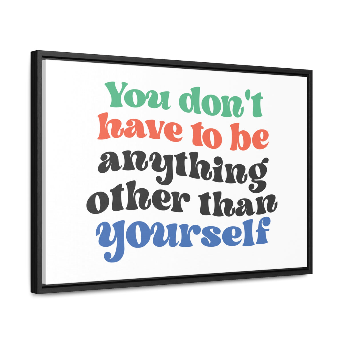 You Don't Have To Be anything other Than Yourself Wall Art