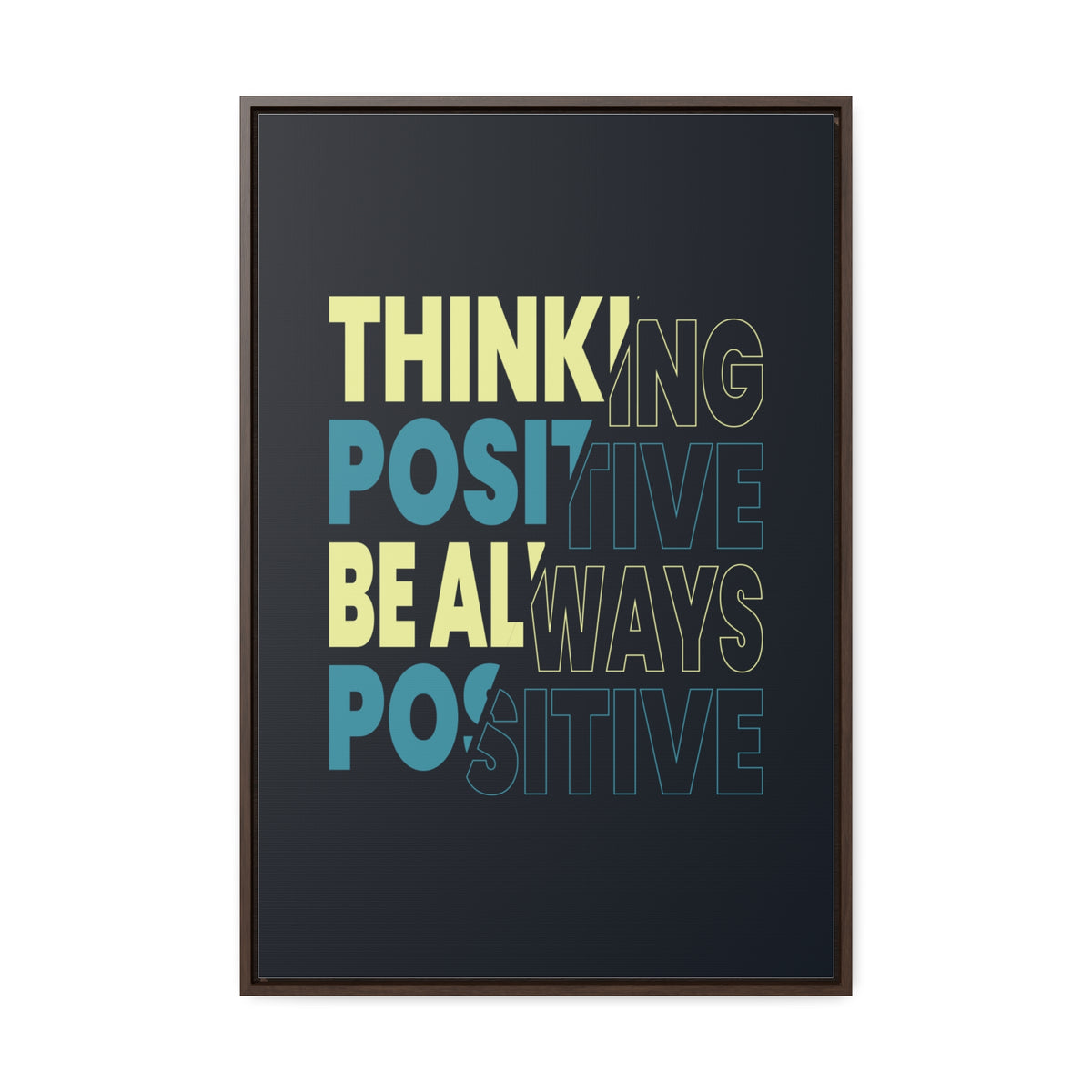 Thinking Positive Be Always Positive Wall Art Canvas