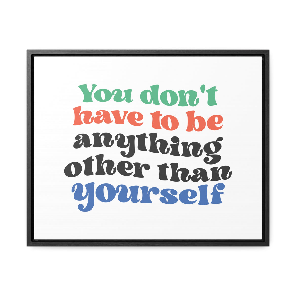 You Don't Have To Be anything other Than Yourself Wall Art