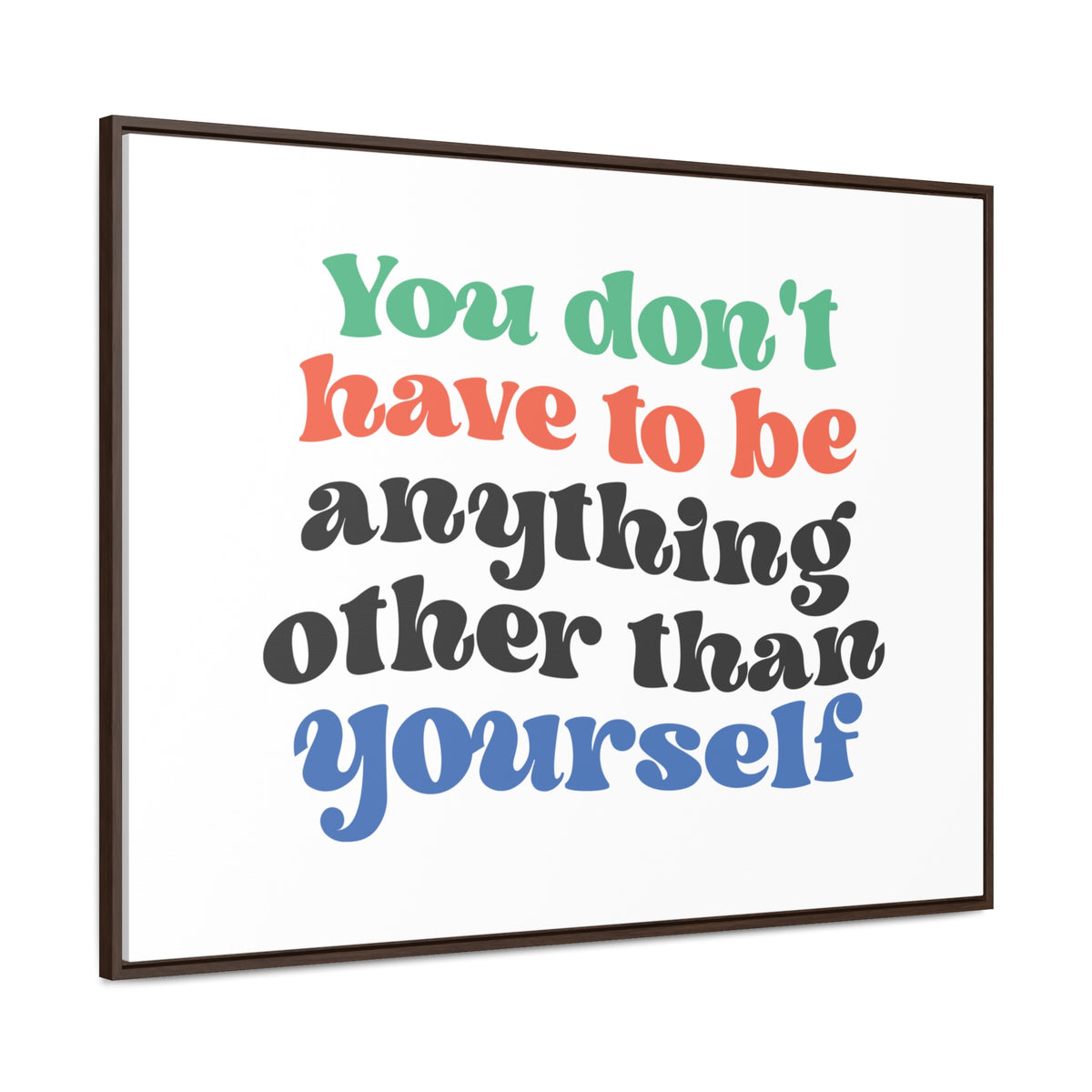 You Don't Have To Be anything other Than Yourself Wall Art