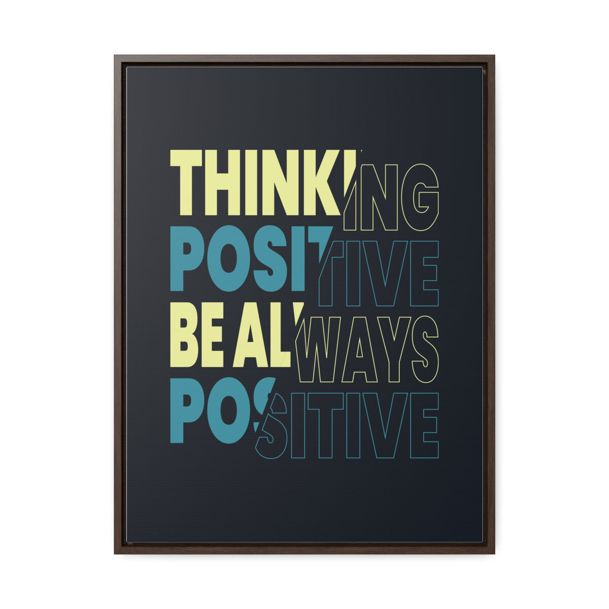 Thinking Positive Be Always Positive Wall Art Canvas