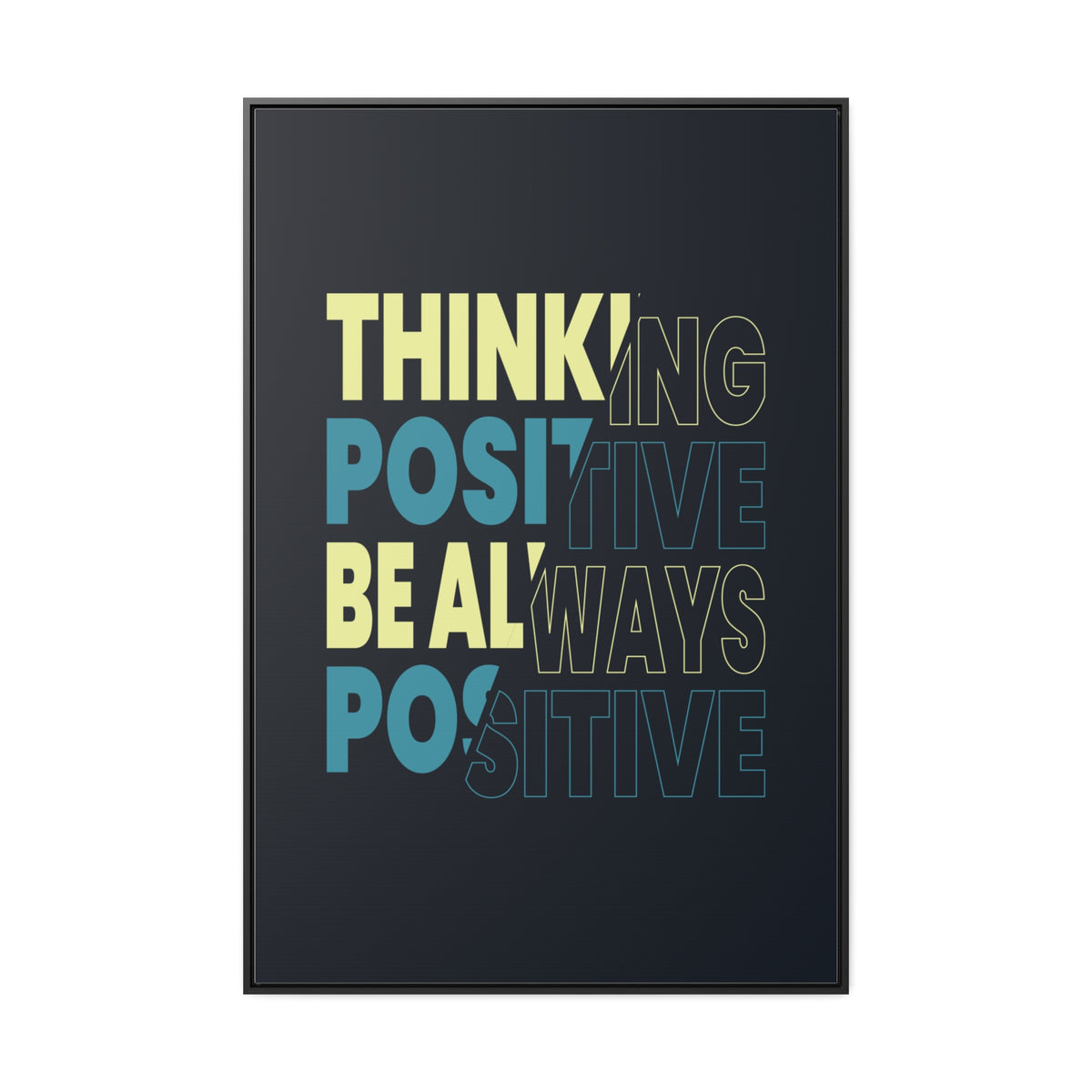 Thinking Positive Be Always Positive Wall Art Canvas