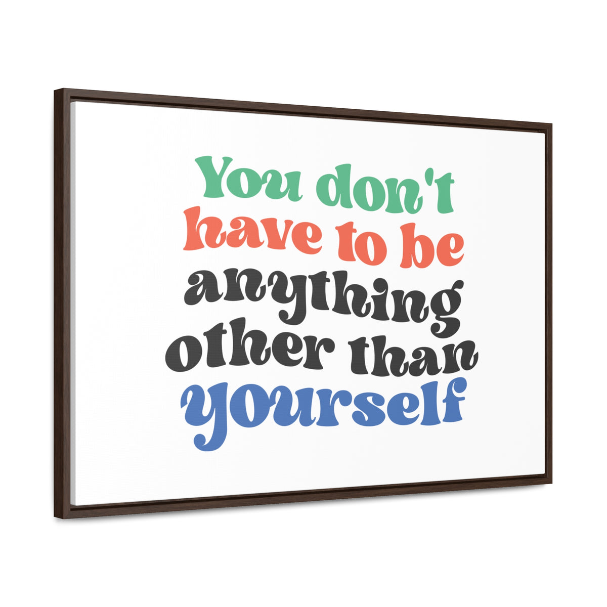 You Don't Have To Be anything other Than Yourself Wall Art
