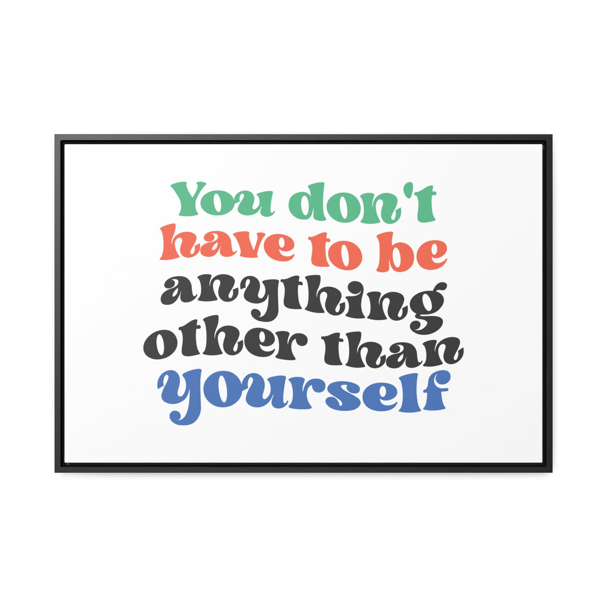 You Don't Have To Be anything other Than Yourself Wall Art