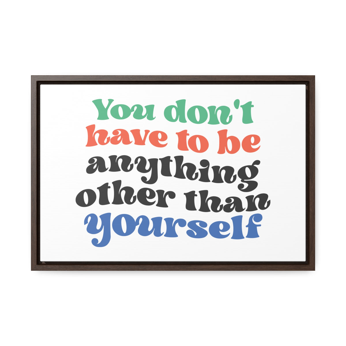 You Don't Have To Be anything other Than Yourself Wall Art