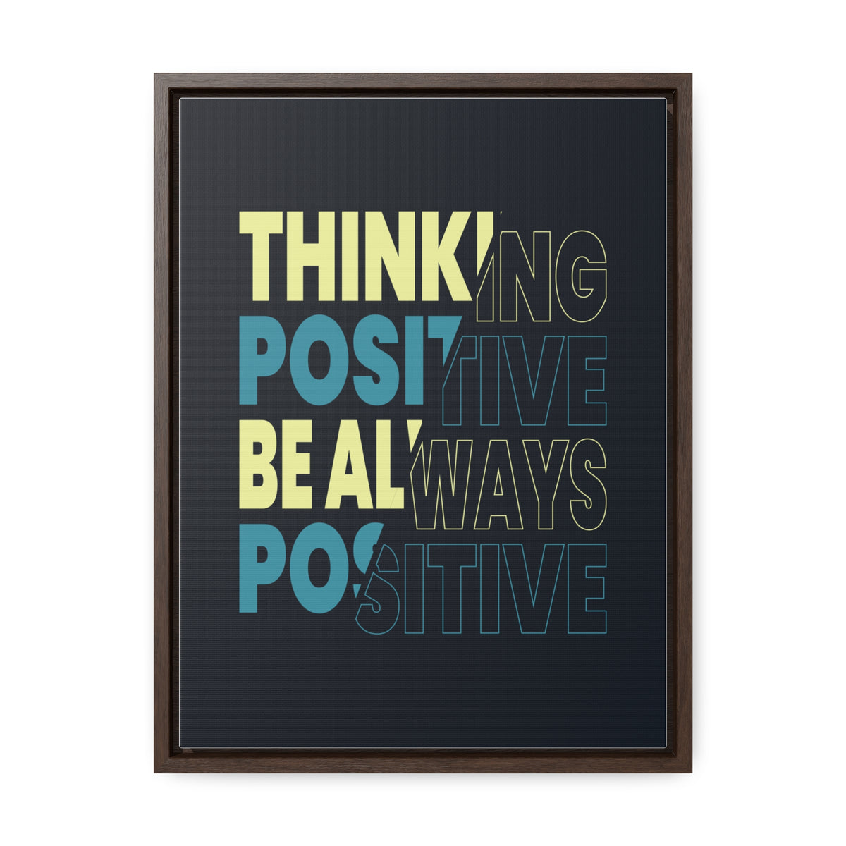 Thinking Positive Be Always Positive Wall Art Canvas