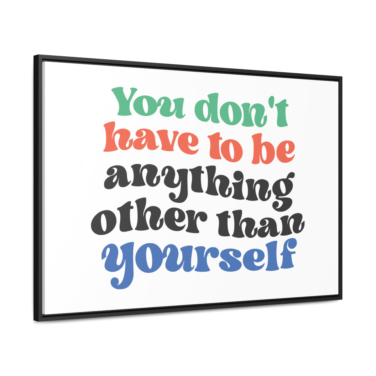 You Don't Have To Be anything other Than Yourself Wall Art