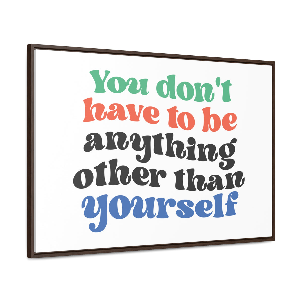 You Don't Have To Be anything other Than Yourself Wall Art