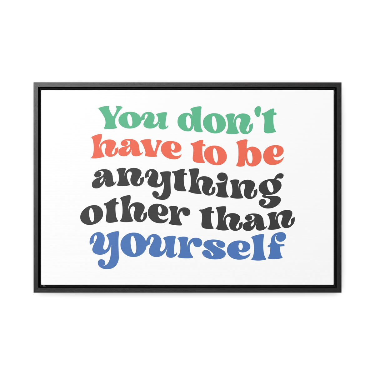 You Don't Have To Be anything other Than Yourself Wall Art