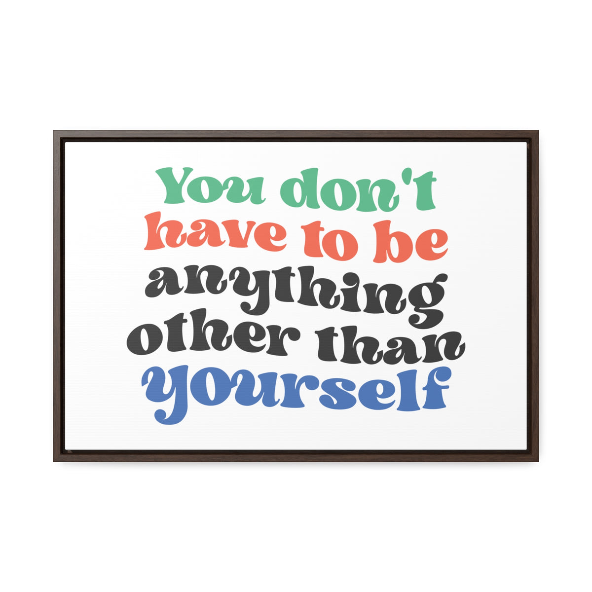 You Don't Have To Be anything other Than Yourself Wall Art