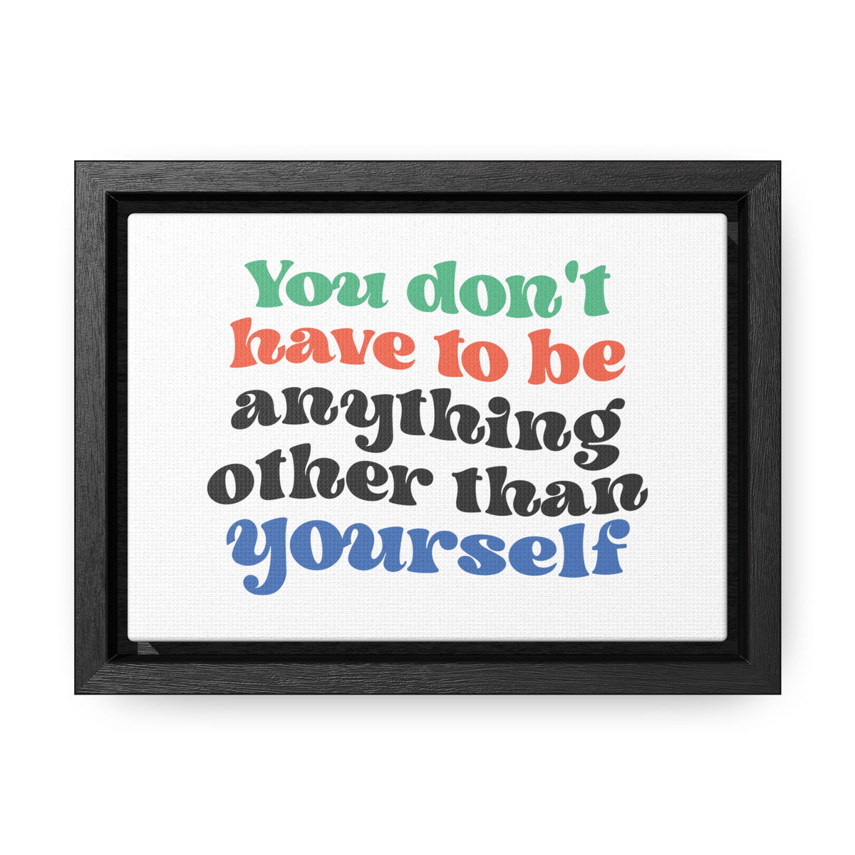 You Don't Have To Be anything other Than Yourself Wall Art