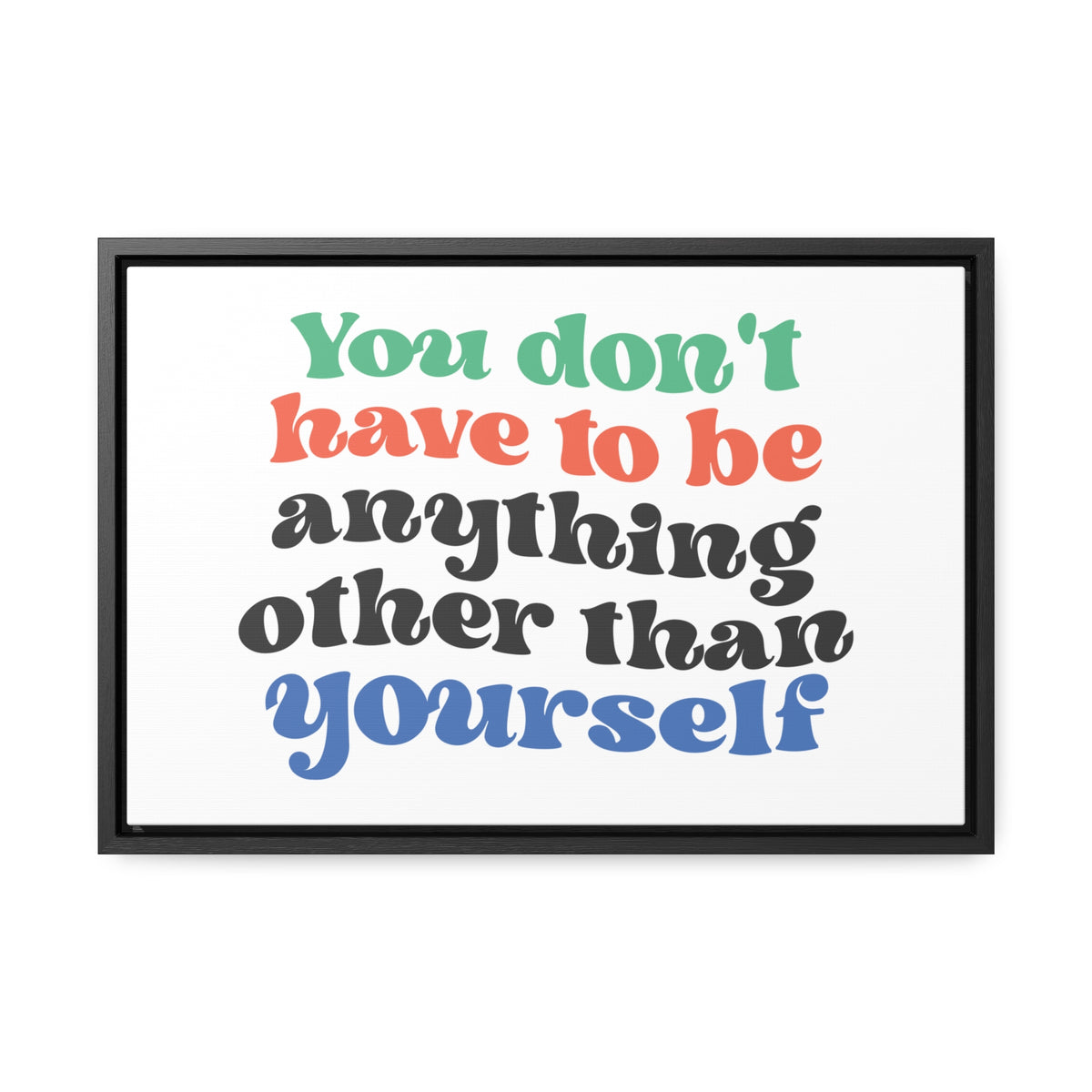 You Don't Have To Be anything other Than Yourself Wall Art
