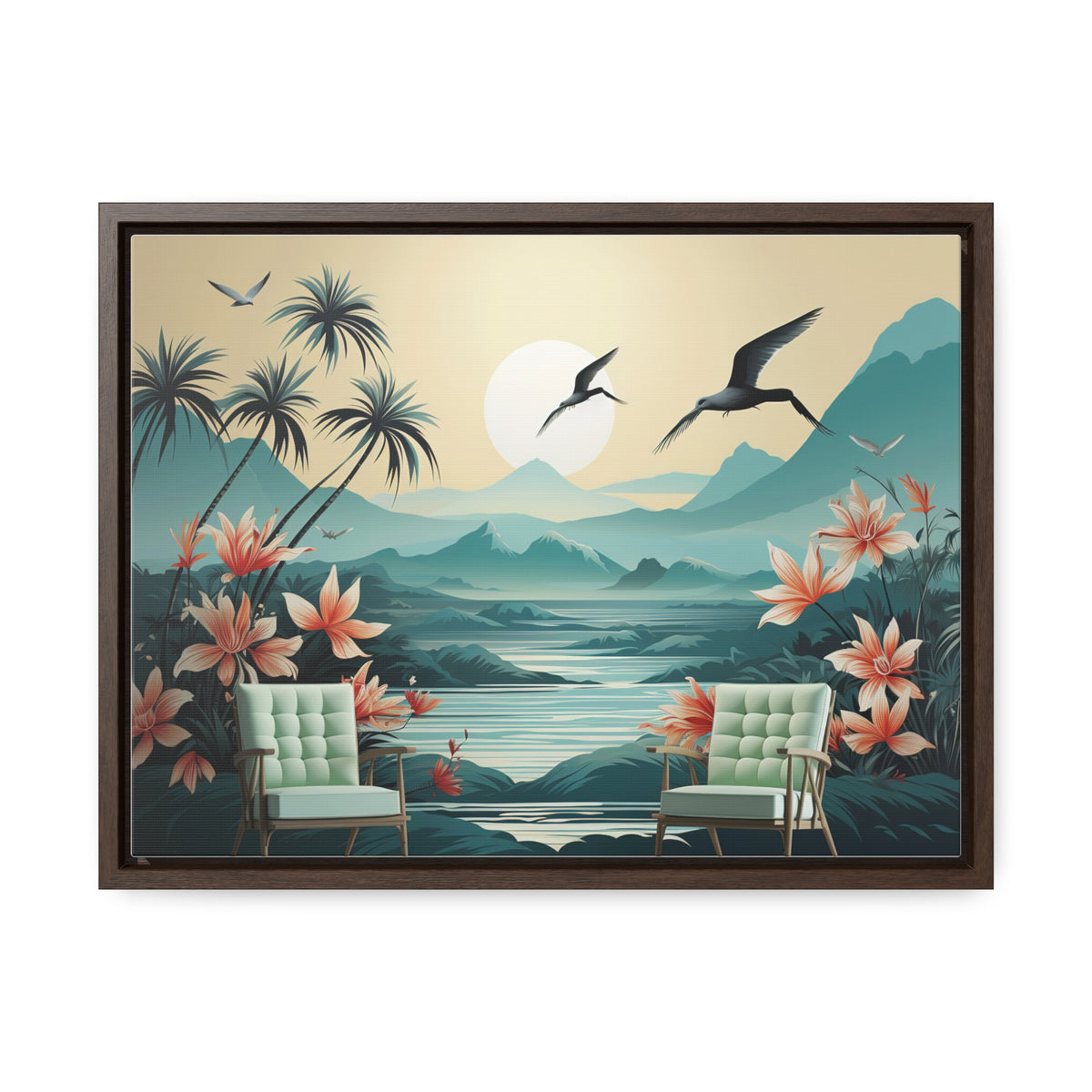 Wall Mural Wallpaper Jungle Landscape Flower for Living Room TV Sofa Bedroom Wall Art