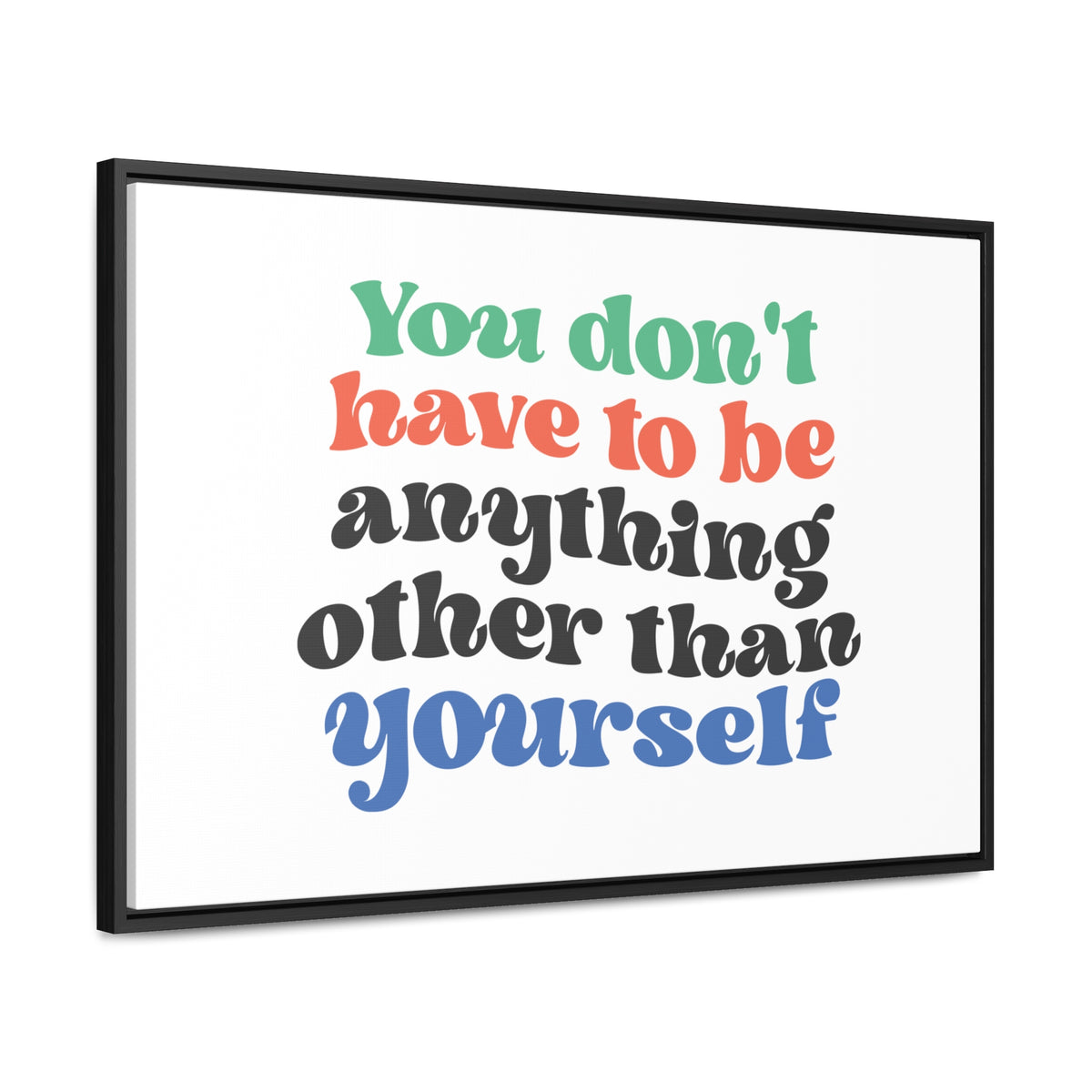 You Don't Have To Be anything other Than Yourself Wall Art