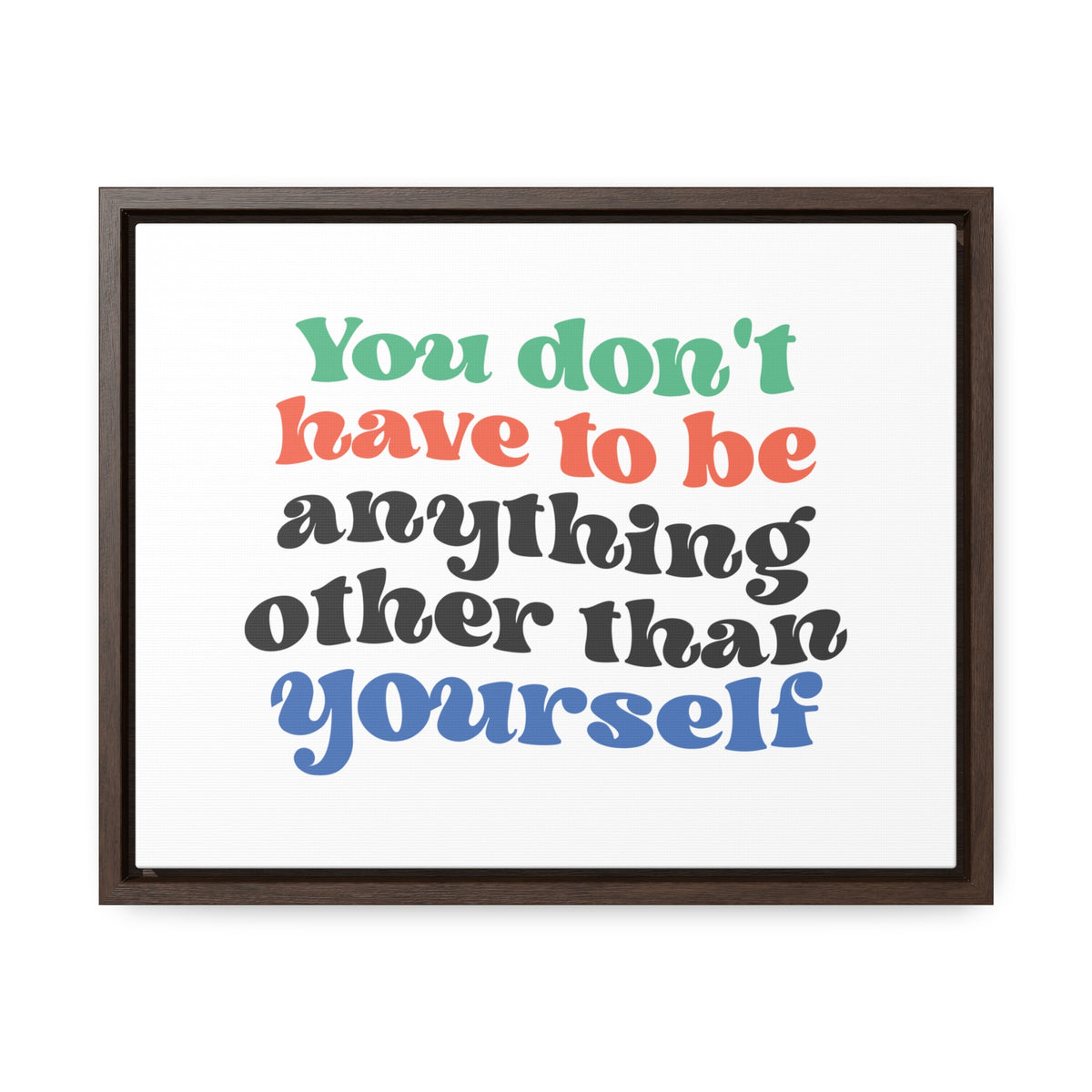You Don't Have To Be anything other Than Yourself Wall Art