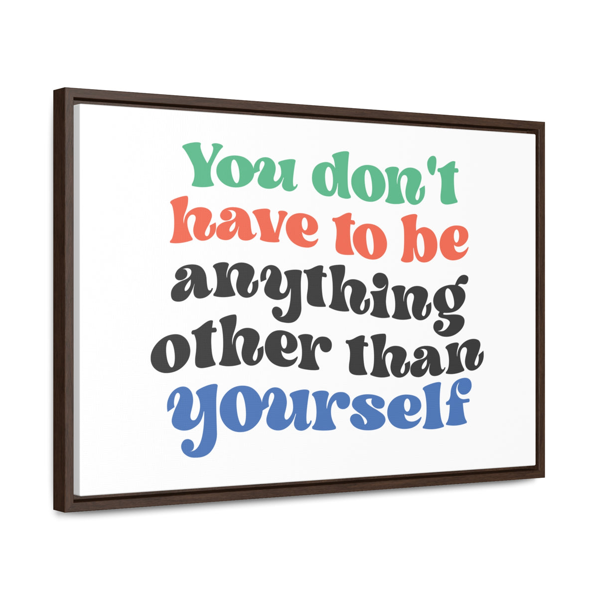 You Don't Have To Be anything other Than Yourself Wall Art